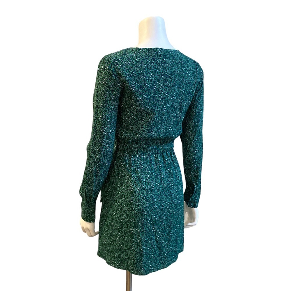 NWT SANCTUARY Green Leopard Wrap Dress, size 2 - Picture 5 of 9